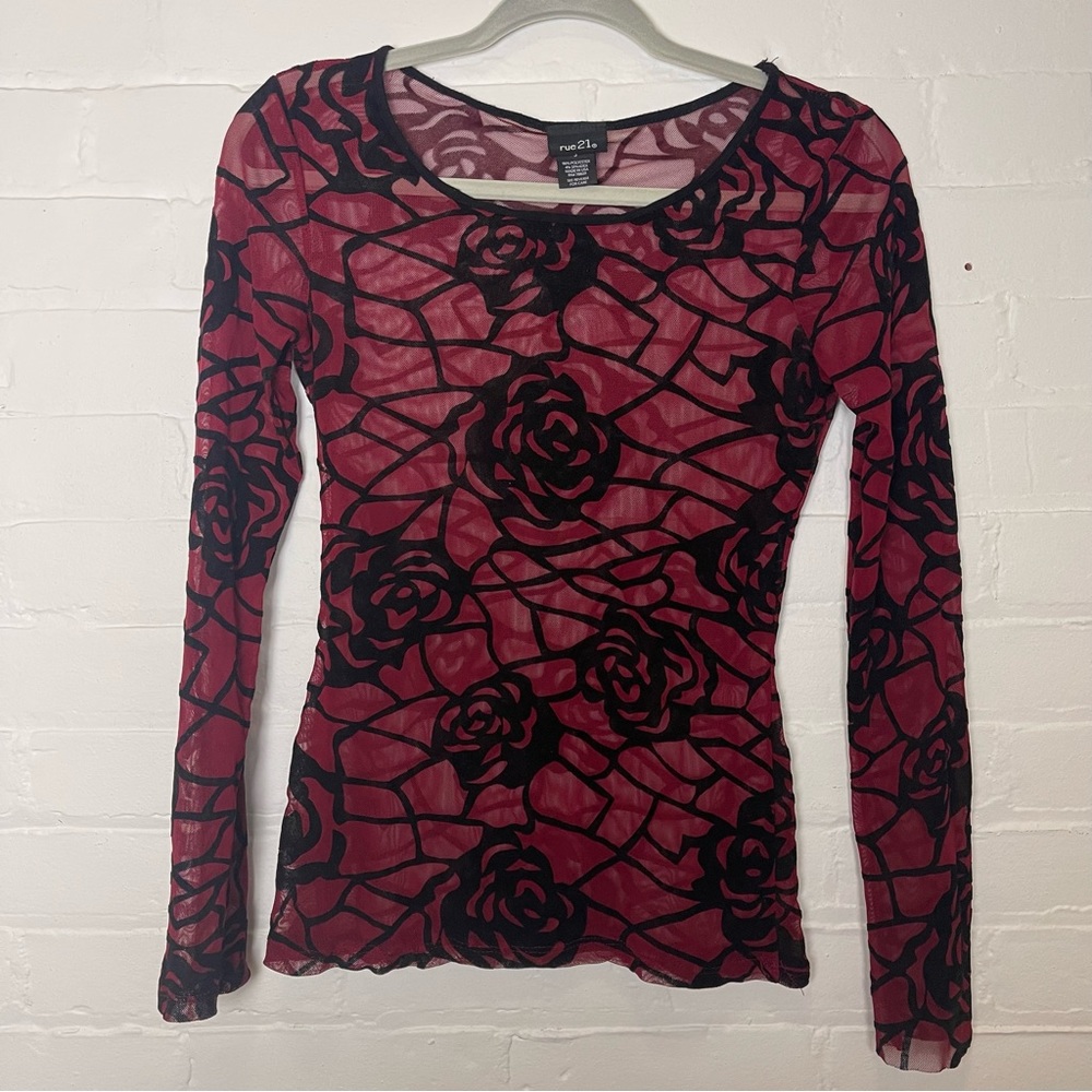 Sheer Y2K Long Sleeve Shirt